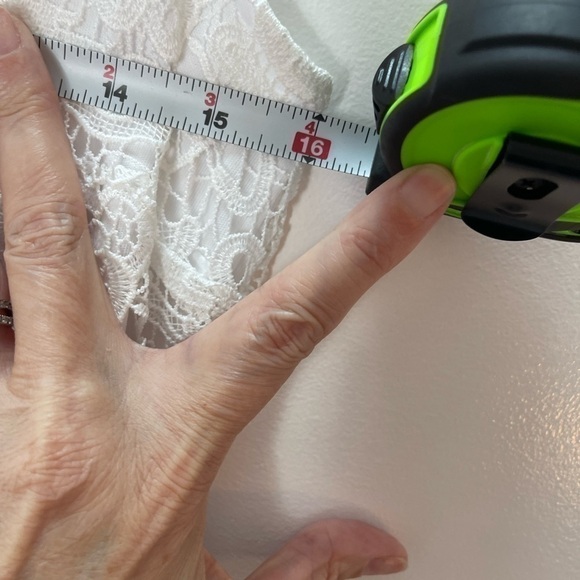 NWT SOFT SURROUNDINGS sz 4 White Madelyn Lace Dress Sleeveless Asymmetrical Hem - Picture 7 of 9